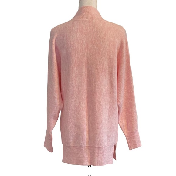 Magaschoni Mockneck Pullover Fall Winter Sweater Small Heathered Pink Cozy NEW - Picture 5 of 10